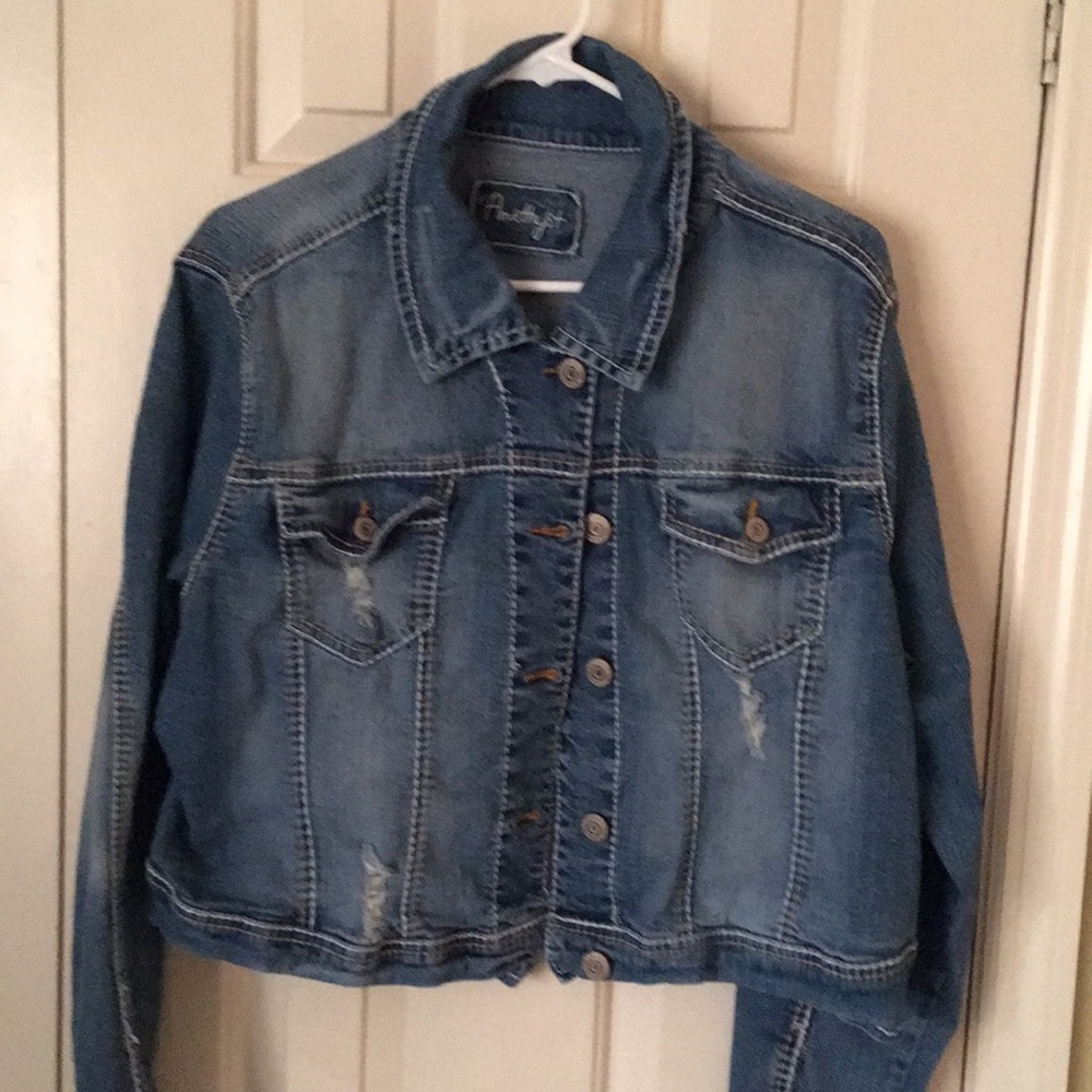 Amethyst half jean jacket